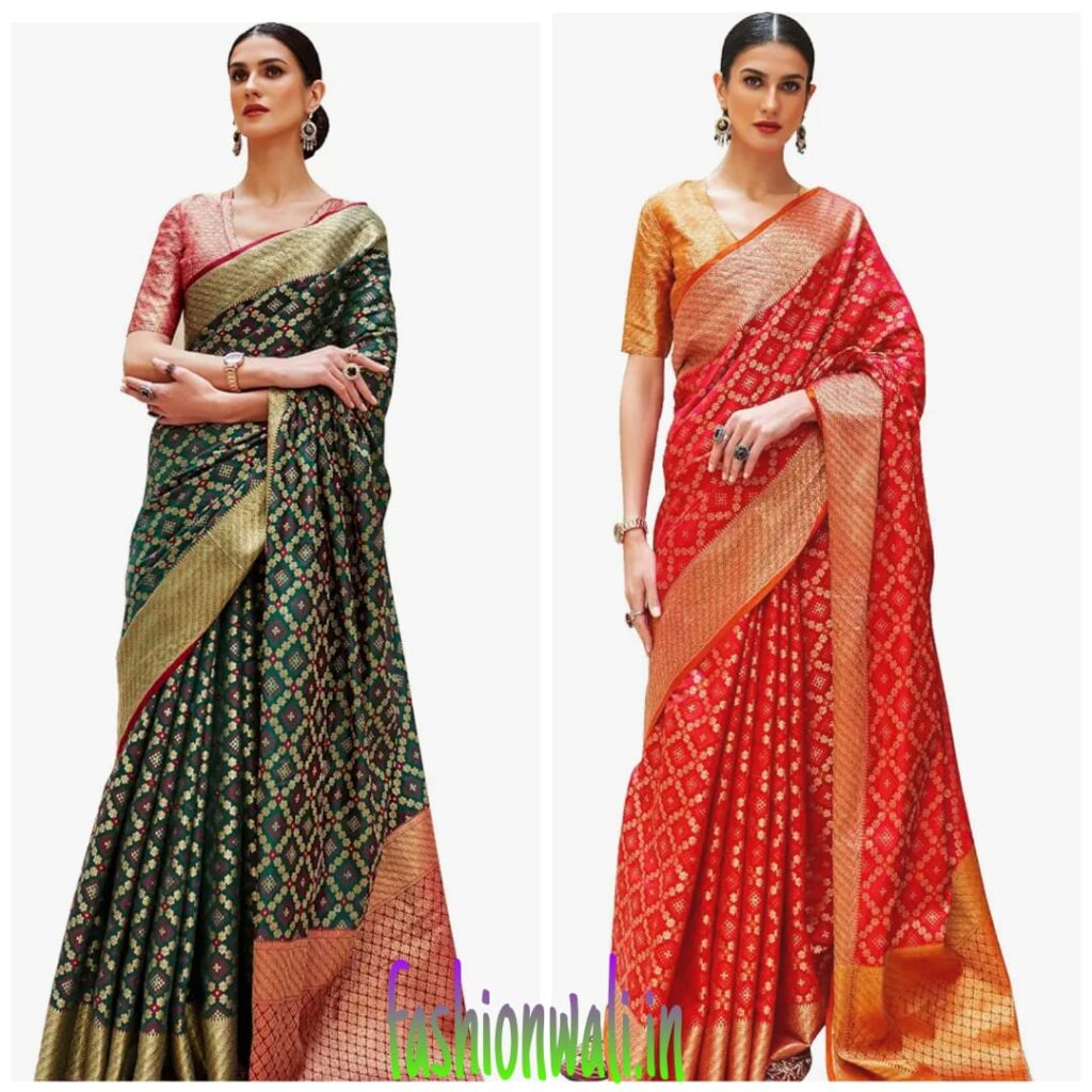 PATOLA SAREE WITH MATHCHING BLOUSE PIECE