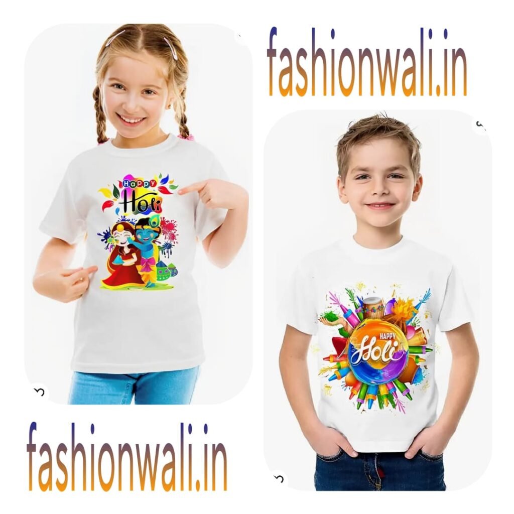 HAPPY HOLI PRINTED T SHIRT