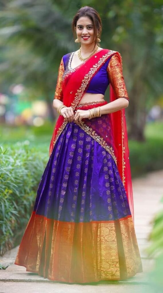 half saree designs