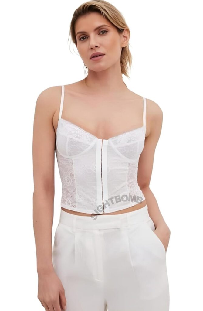 WHITE CORSET TOP